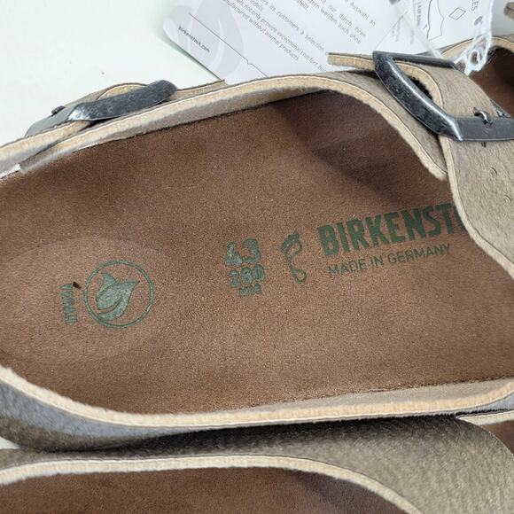 Title Birkenstock Mens Milano Vegan Sandals Taupe Double Strap Size 43 main image 8